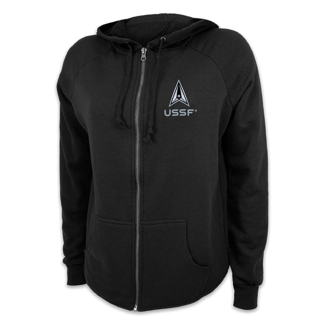 Space Force Delta Ladies Full Zip Hood (4 colors available)
