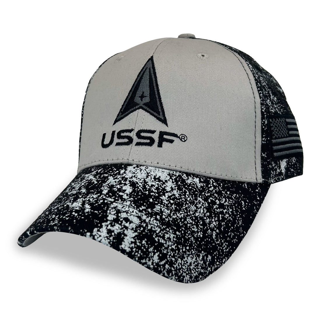 Space Force Logo Two Tone Flag Hat (Grey/Star)
