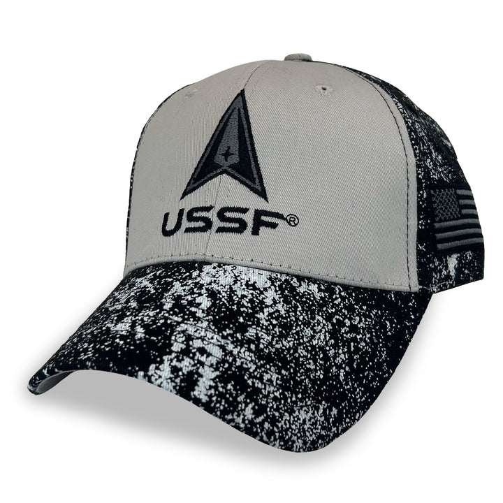Space Force Logo Two Tone Flag Hat (Grey/Star)