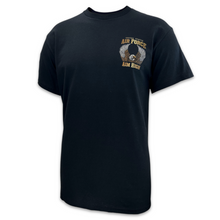 Load image into Gallery viewer, Air Force Gold Eagle Aim High T-Shirt (Black)