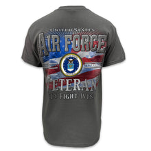 Load image into Gallery viewer, Air Force Veteran Star Band T-Shirt (Charcoal)