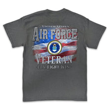 Load image into Gallery viewer, Air Force Veteran Star Band T-Shirt (Charcoal)