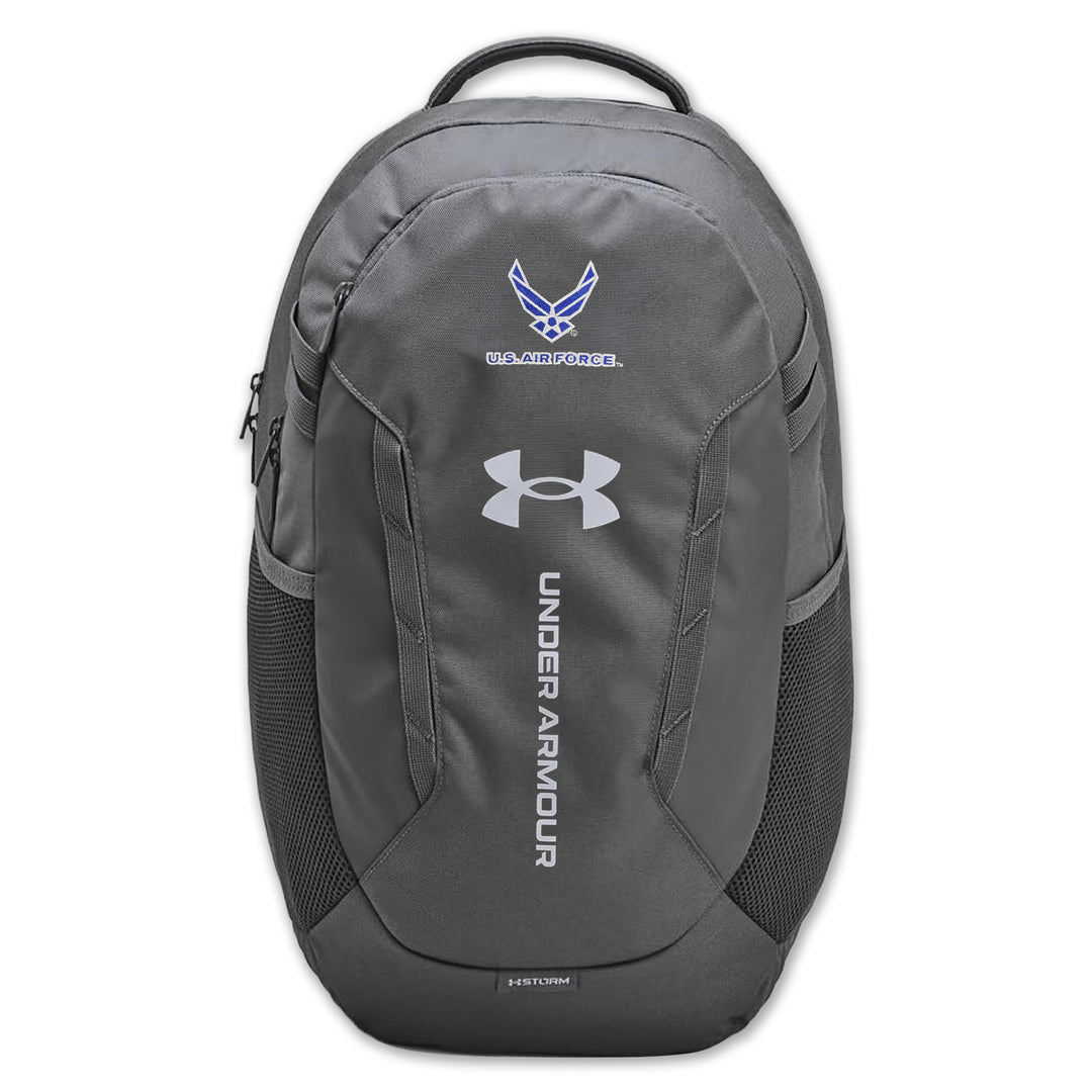 U.S. Air Force Wings Under Armour Hustle 5.0 Backpack (Grey)