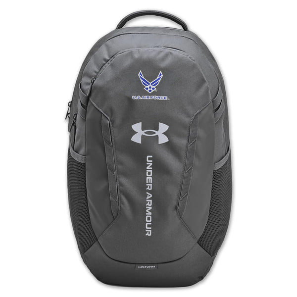 Under Armour Gray and Black Logo Backpack Backpack Under Armour HUSTLE 5.0 Training School backpack  main image 4