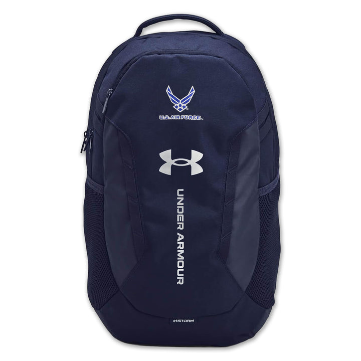 U.S. Air Force Wings Under Armour Hustle 5.0 Backpack (Navy)