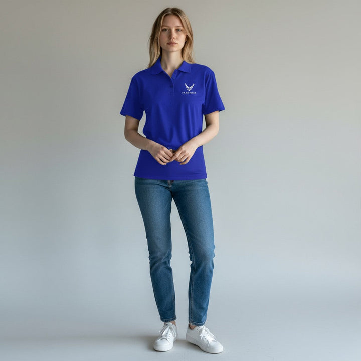 U.S. Air Force Women's Legacy Pique Polo (Dark Royal)*