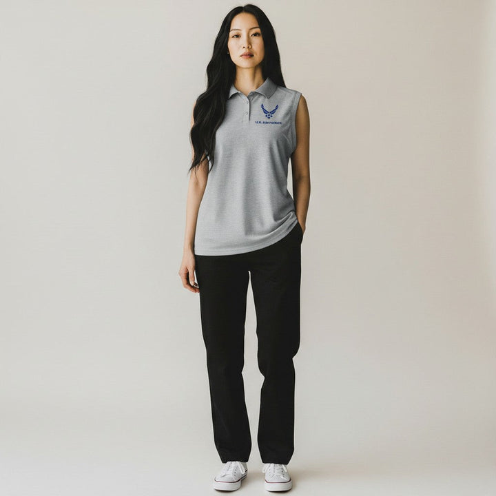 U.S. Air Force Women's Recap Sleeveless Polo (Skyscraper Heather)*