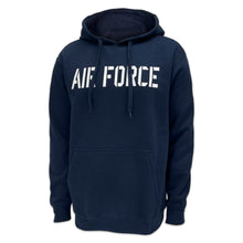 Load image into Gallery viewer, Air Force Wings Tackle Twill Embroidered Fleece Hood (Navy)
