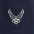 Air Force Wings Tackle Twill Embroidered Raglan Fleece Crewneck (Navy)