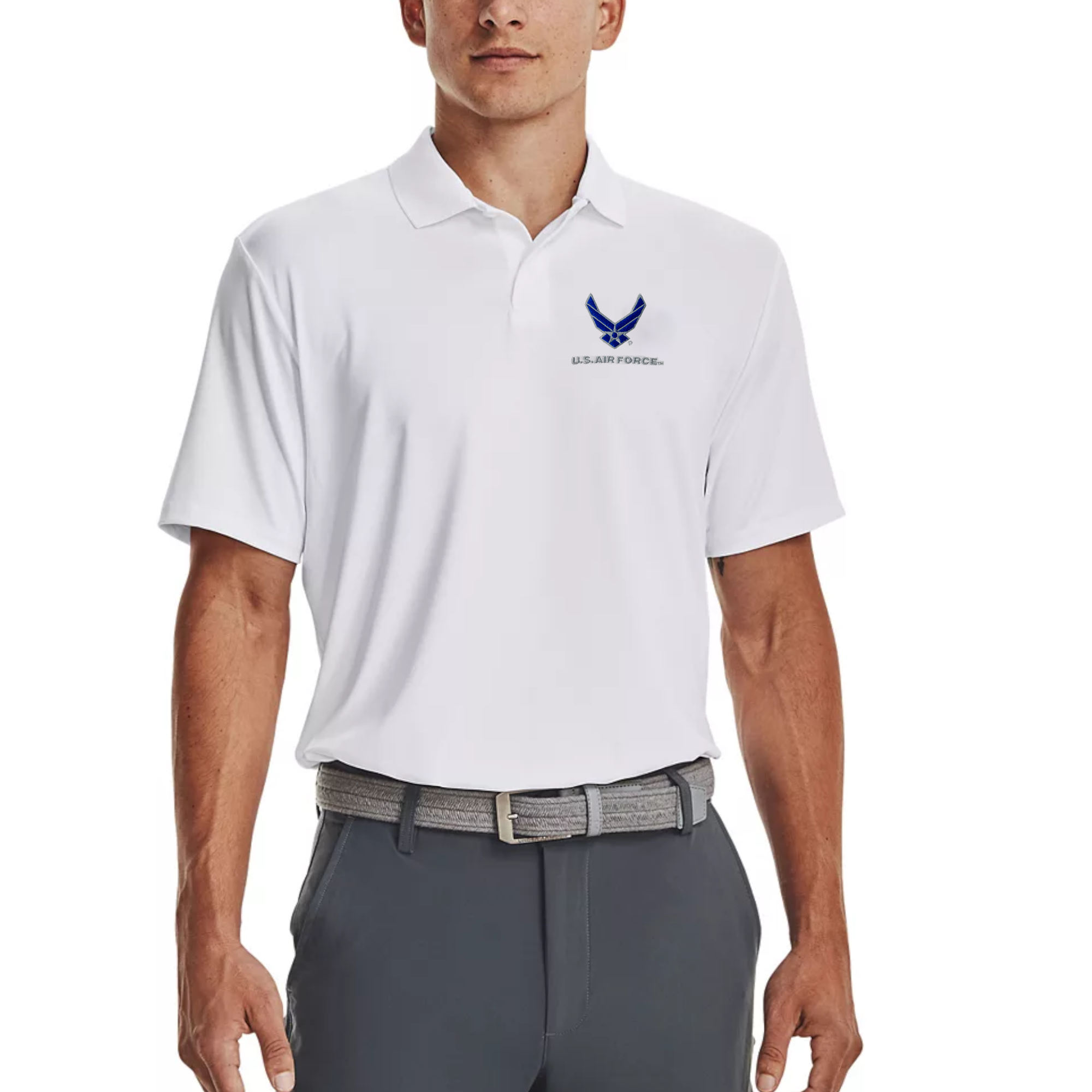 Air Force Wings Under Armour Performance Polo White