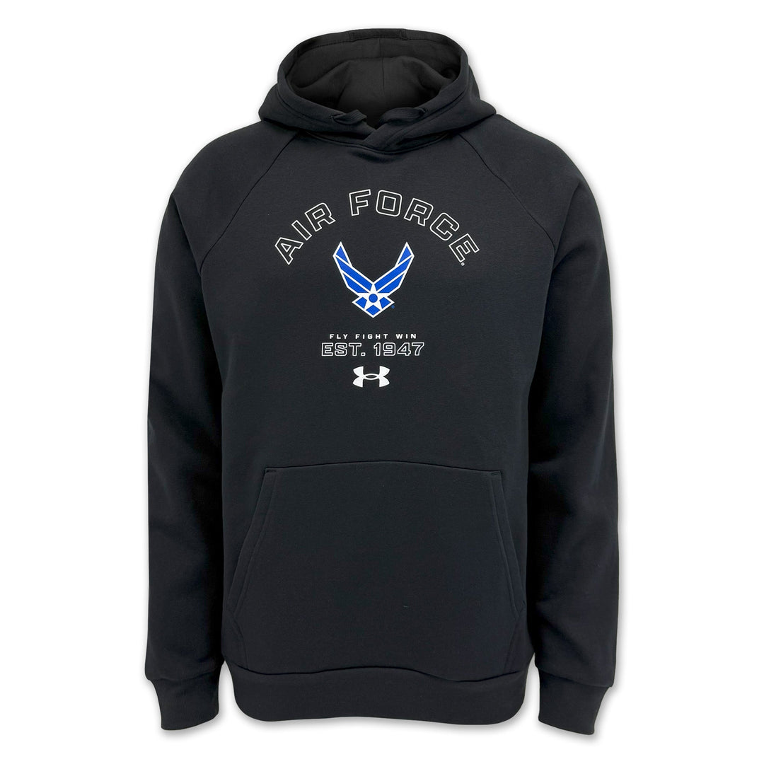 Air Force Under Armour Fly Fight Win Rival Fleece Hood (Black)