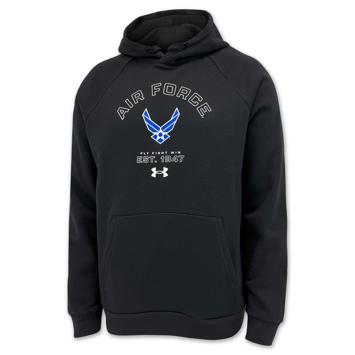 Air Force Under Armour Fly Fight Win Rival Fleece Hood (Black)