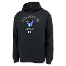 Load image into Gallery viewer, Air Force Under Armour Fly Fight Win Rival Fleece Hood (Black)
