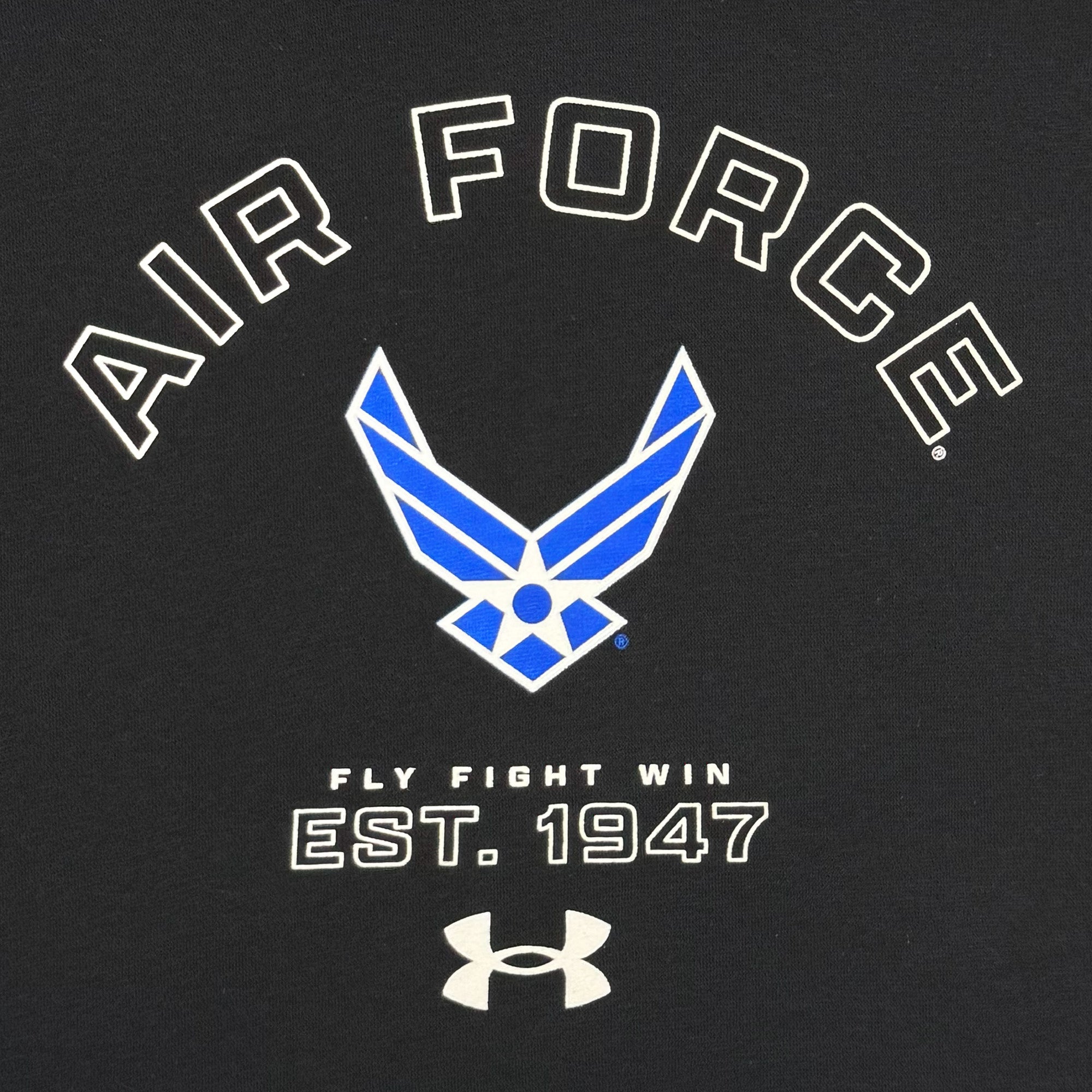 Air Force Under Armour Fly Fight Win Tech Stretch T-Shirt (Black)