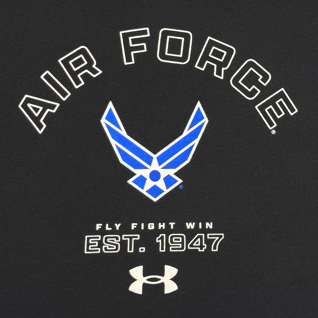 Air Force Under Armour Fly Fight Win Tech Stretch T-Shirt (Black)