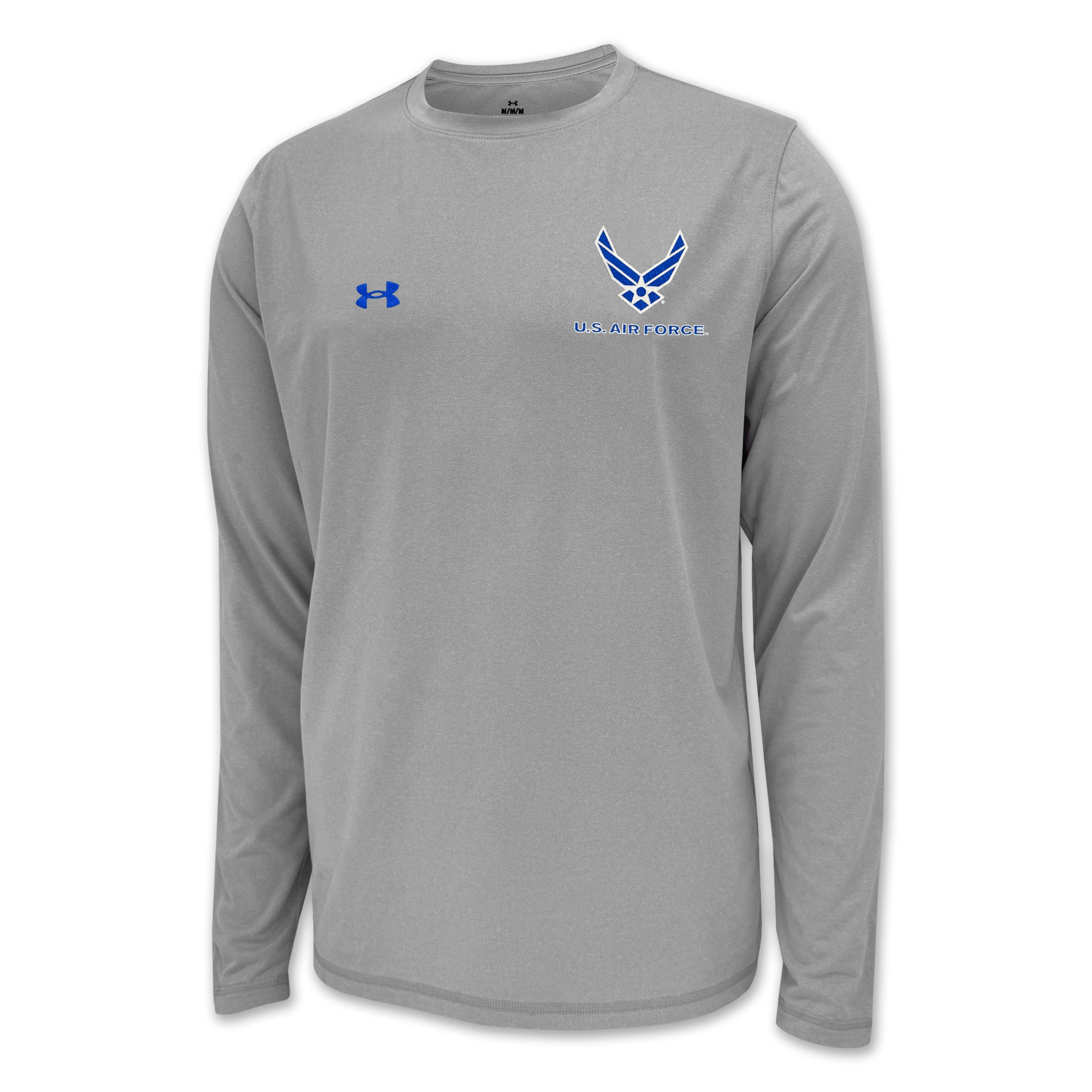 United States Air Force Wings Under Armour Tech Long Sleeve T-Shirt (Grey)