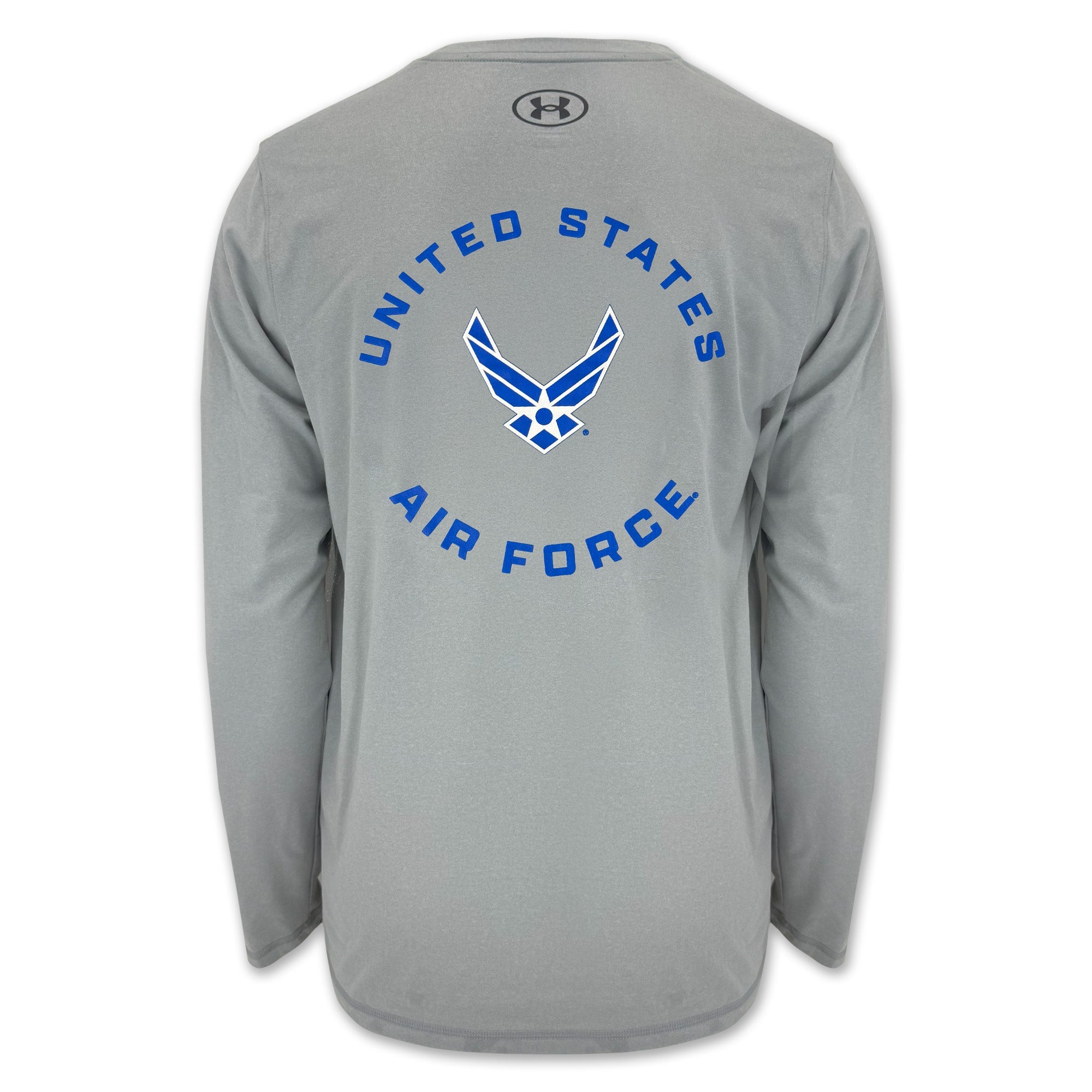 United States Air Force Wings Under Armour Tech Long Sleeve T-Shirt (Grey)