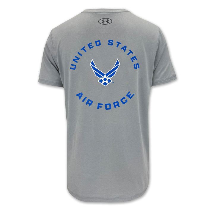 United States Air Force Wings Under Armour Tech T-Shirt (Grey)
