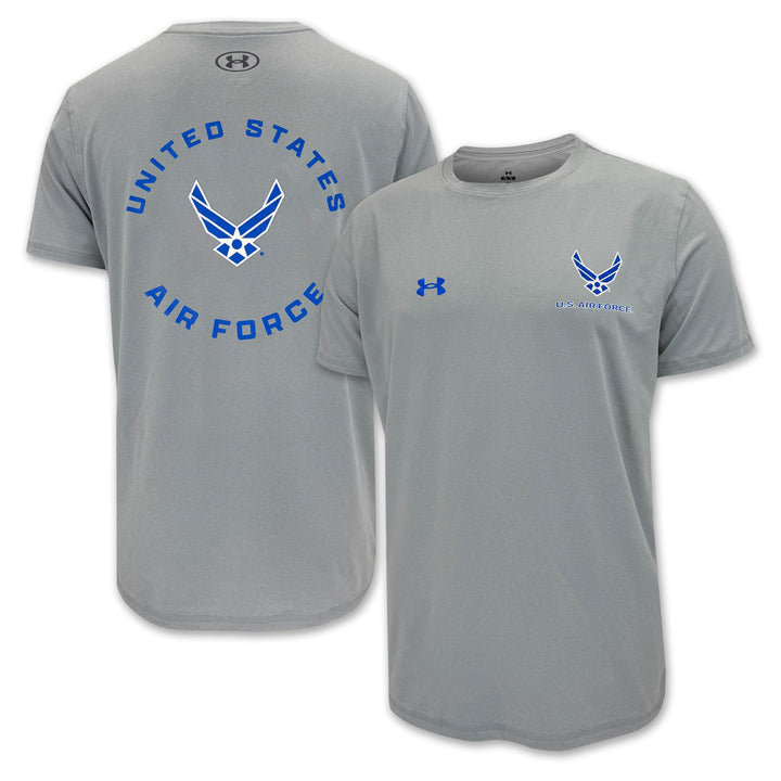 United States Air Force Wings Under Armour Tech T-Shirt (Grey)