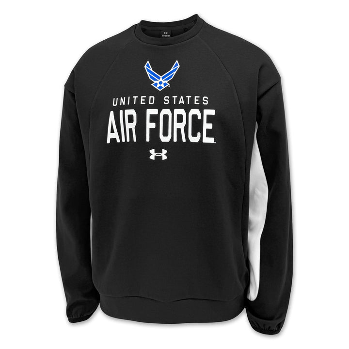 Air Force Under Armour Gameday Icon Double Knit Fleece Crew (Black)