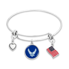 Load image into Gallery viewer, U.S. Air Force Triple Charm Bracelet
