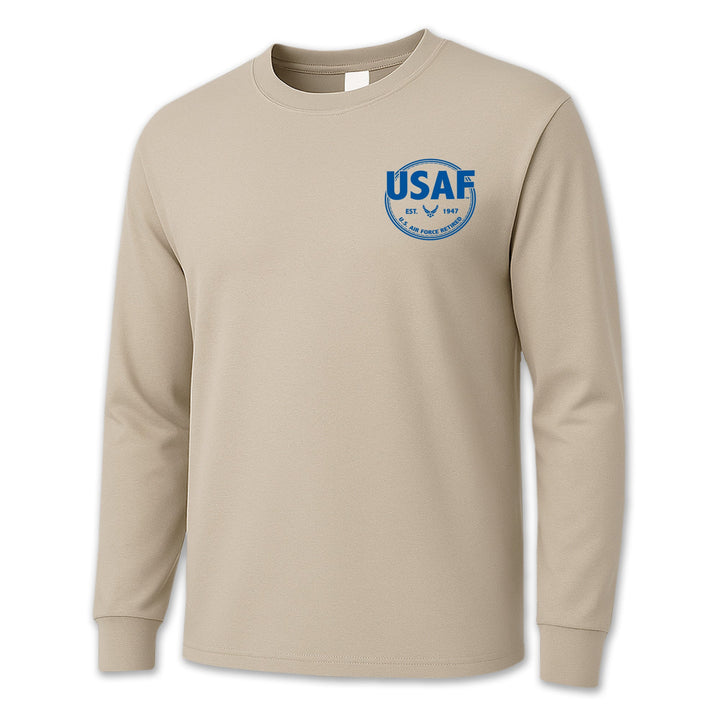 Air Force Retired Left Chest Long Sleeve T-Shirt