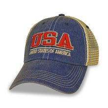 Load image into Gallery viewer, USA Old Favorite Trucker Hat (Blue)