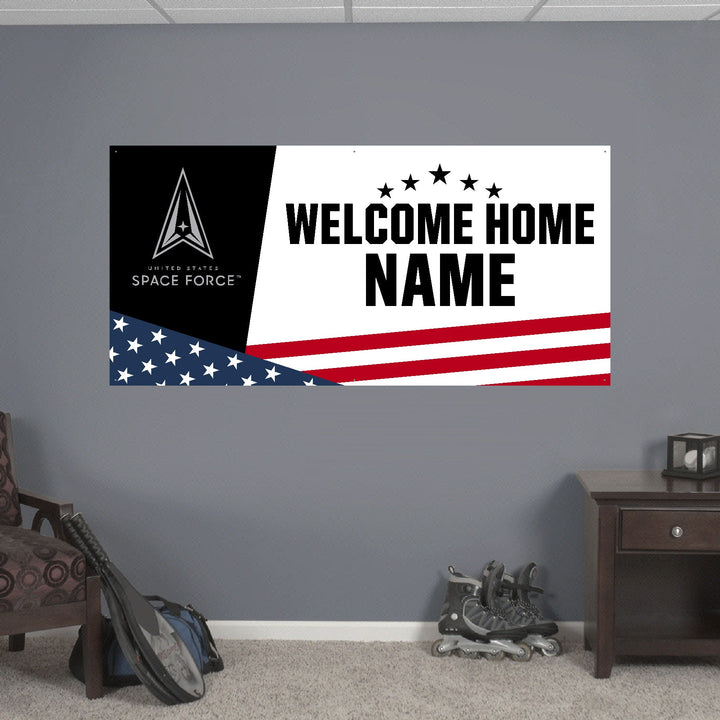 Space Force Welcome Home Custom Sign (White)*