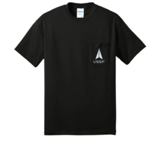 Load image into Gallery viewer, Space Force 2 Sided Pocket T-Shirt (Black)