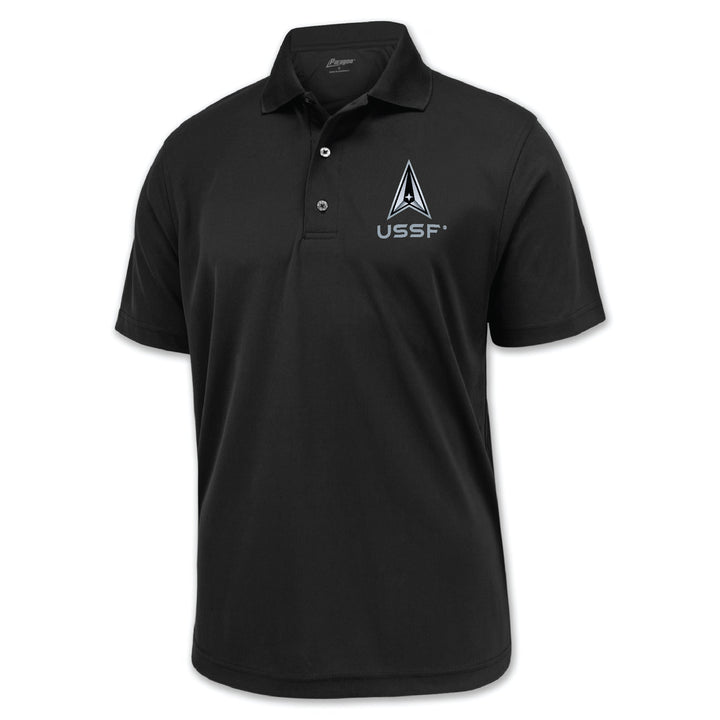 Pick Your Design Space Force Performance Polo (Black)