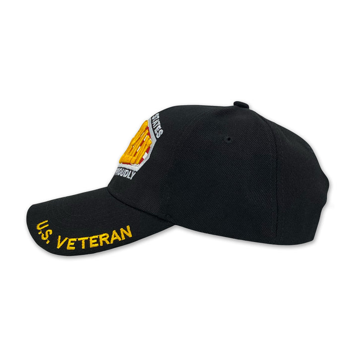 United States Veteran Served Proudly Hat (Black)