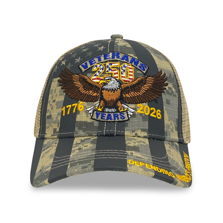 Veterans 250 Defending America's Freedom Mesh Back Hat
