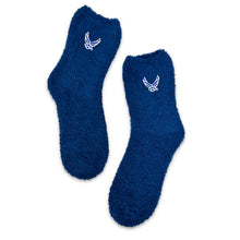 Load image into Gallery viewer, Air Force Wings Ladies Cozy Socks (Navy)