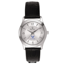 Load image into Gallery viewer, Air Force Wings Ladies Bulova Black Leather Strap Watch (Black)*