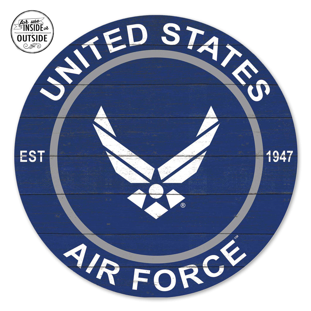 United States Air Force Indoor/Outdoor Colored Circle Sign (20x20)