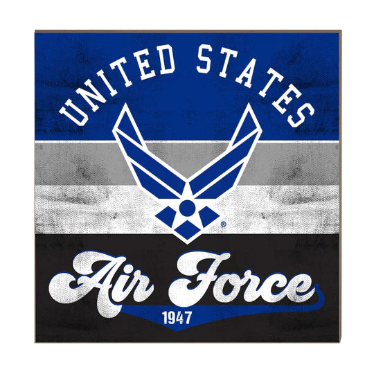 Air Force Wings 10x10 Retro Multi Color Sign