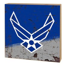 Load image into Gallery viewer, Air Force Wings 5x5 Distressed Block