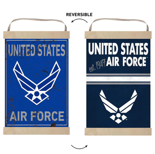 Air Force Faux Rusted Reversible Banner