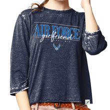 Load image into Gallery viewer, Air Force Girlfriend Ladies 3/4 Sleeve T-Shirt (Navy)