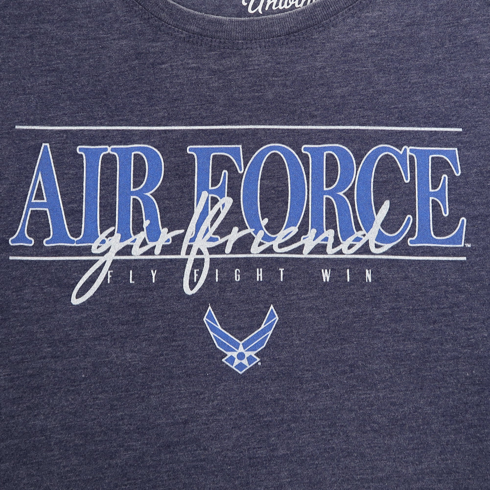 Air Force Girlfriend Ladies 3/4 Sleeve T-Shirt (Navy)