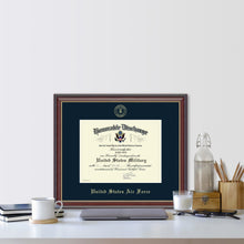Load image into Gallery viewer, U.S. Air Force Honorable Discharge Certificate Frame (11x8.5)*