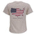 Folds of Honor Ladies USA Flag Intramural V-Neck T-Shirt (Heather Linen)