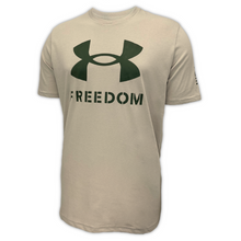 Load image into Gallery viewer, Under Armour New Freedom Logo T-Shirt (Sand)