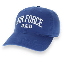 Load image into Gallery viewer, Air Force Dad Relaxed Twill Hat (Royal/White)