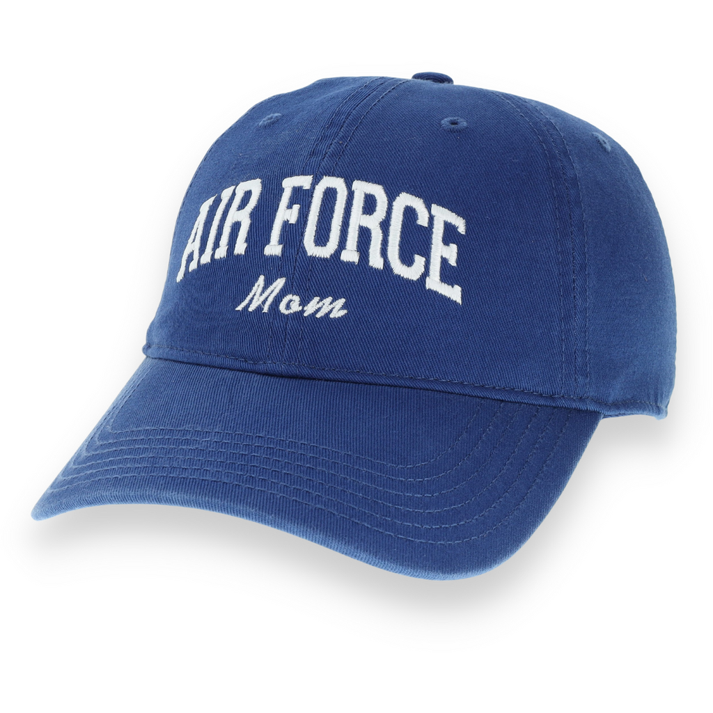 Air Force Mom Relaxed Twill Hat (Royal/White)