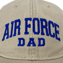 Load image into Gallery viewer, Air Force Dad Relaxed Twill Hat (Khaki/Royal)