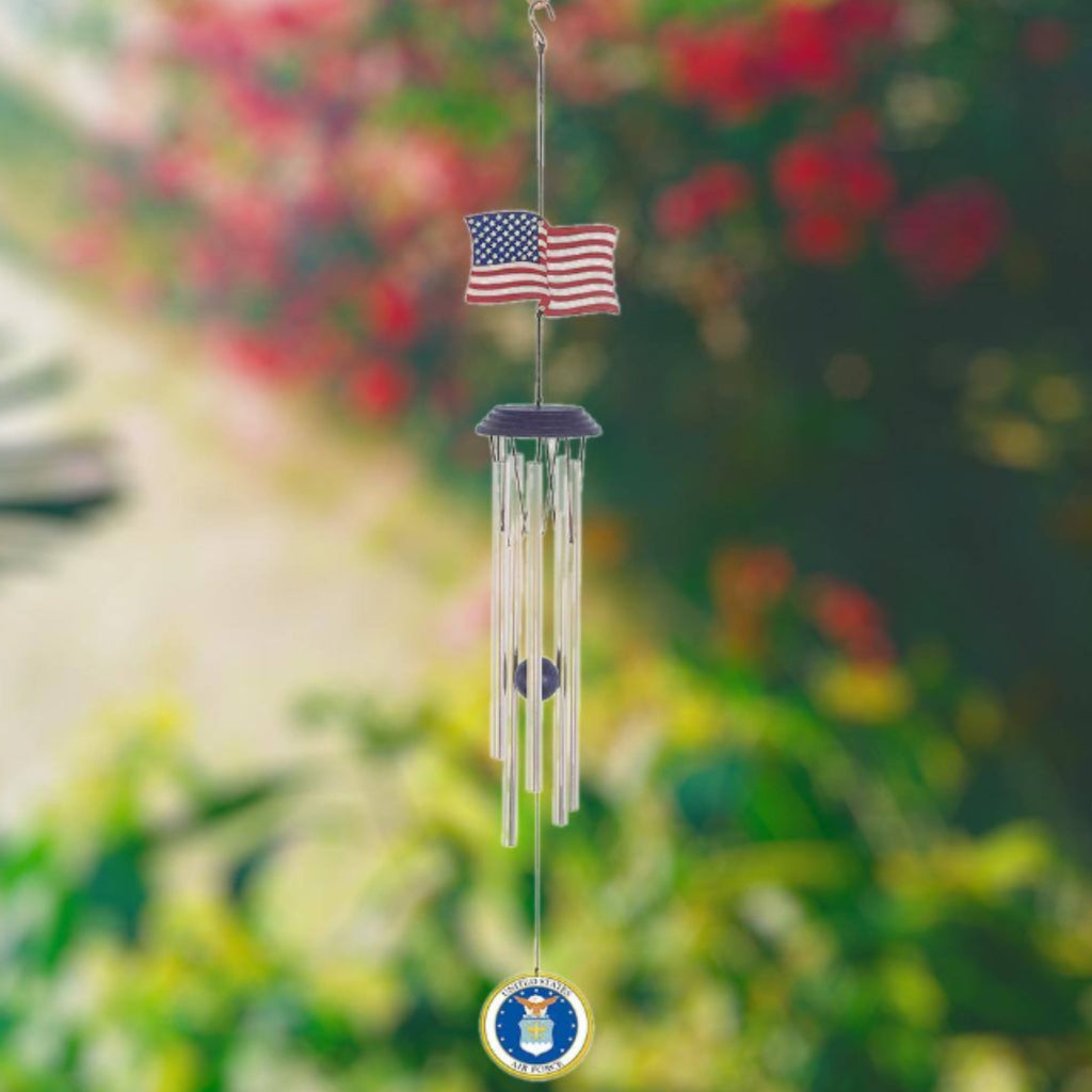 Air Force Seal USA Flag Wind Chimes