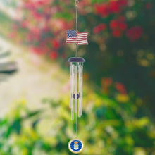 Load image into Gallery viewer, Air Force Seal USA Flag Wind Chimes