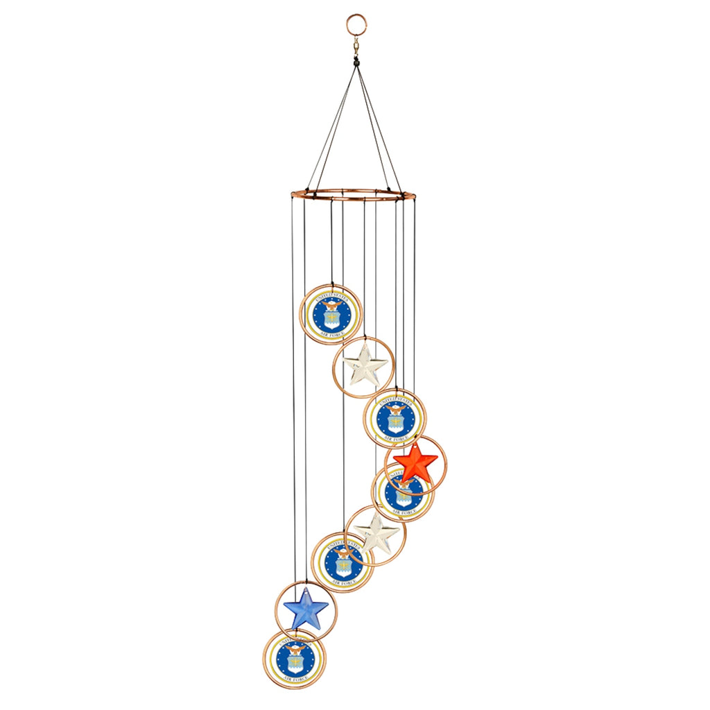 Air Force Seal Patriot Spiral Wind Chimes (32inches)