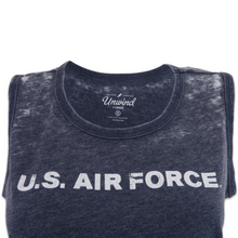Load image into Gallery viewer, Air Force Ladies Burnout Boxy Tank (Heather Navy)